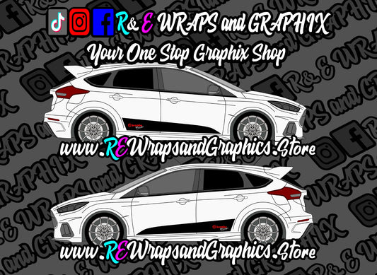 Ford Focus ST/RS MK3 Brembo Racing Side Stripes