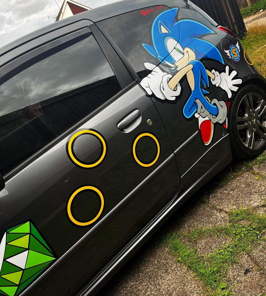 B9D47DC2-80EB-405C-8C68-19674759DA49 - R&E Wraps and Graphics LTD - Mitsubishi Colt Sonic & knuckles Graphic Kit - Colt, graphic kit, knuckles graphic kit, knuckles the hedgehog, Knuckles., mitsubishi, Sonic graphic kit, sonic the hedgehog, Sonic.