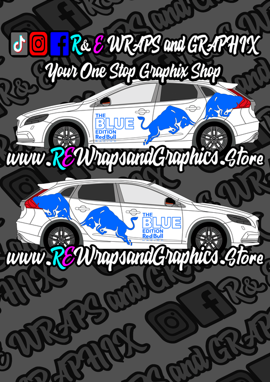 BLUEEDITIONV40_305d415a-fbb8-46c8-b26c-fe304dc21d8e - R&E Wraps and Graphics LTD - Volvo V40 The Blue Edition RedBull Racing Graphic Kit (Universal to most Vehicles) - C30, r design, volvo