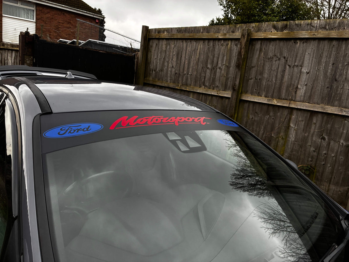 C3FB30DF-7E6A-4DC1-8355-4DF09CC8AA6B - R&E Wraps and Graphics LTD - Ford Motorsport Sunstrip - Ford Motorsport, ford motorsport sunstrip, ford motorsport sunstrips