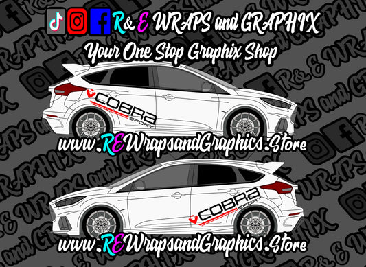 Ford Focus ST/RS Cobra Sport Side Decals
