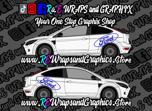 Ford Focus ST/RS Ford Side Decals
