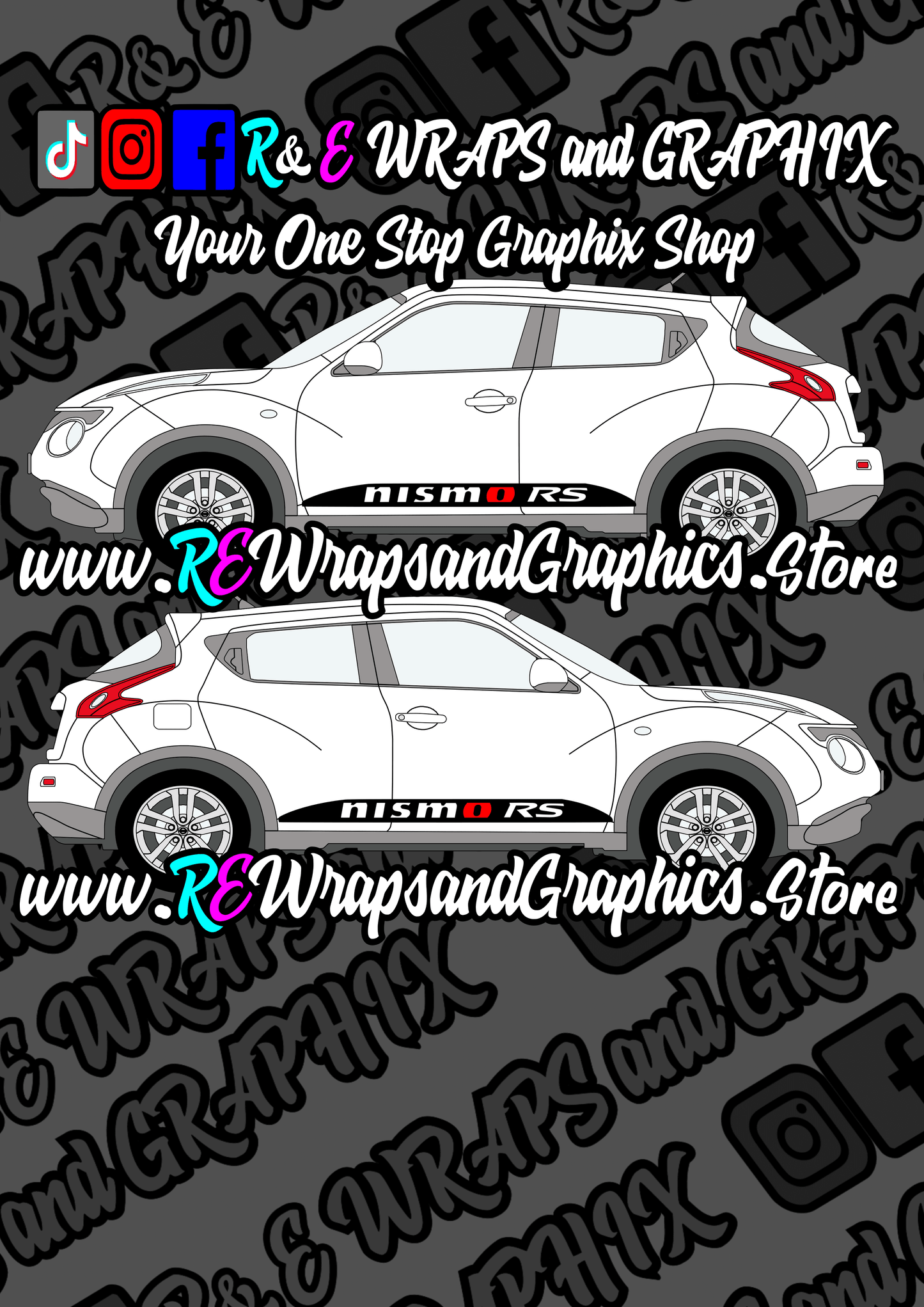 E0B3267C-06F3-47F6-8AE7-CA202E449CF8 - R&E Wraps and Graphics LTD - Nissan Juke Nismo RS Side Stripes