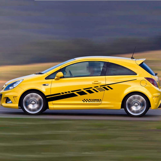 E49F56CA-0224-4B61-A0CE-B8781FC648CC - R&E Wraps and Graphics LTD - Vauxhall Corsa Side Stripes + Logos - Corsa, Side Stripes, Vauxhall