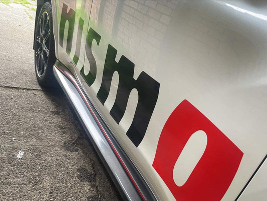 E52E9CCB-7BAE-44A4-A2C6-C90CF8FB1F05 - R&E Wraps and Graphics LTD - Nissan Juke Nismo RS Side Decals and Sunstrip - nissan, Nissan Juke