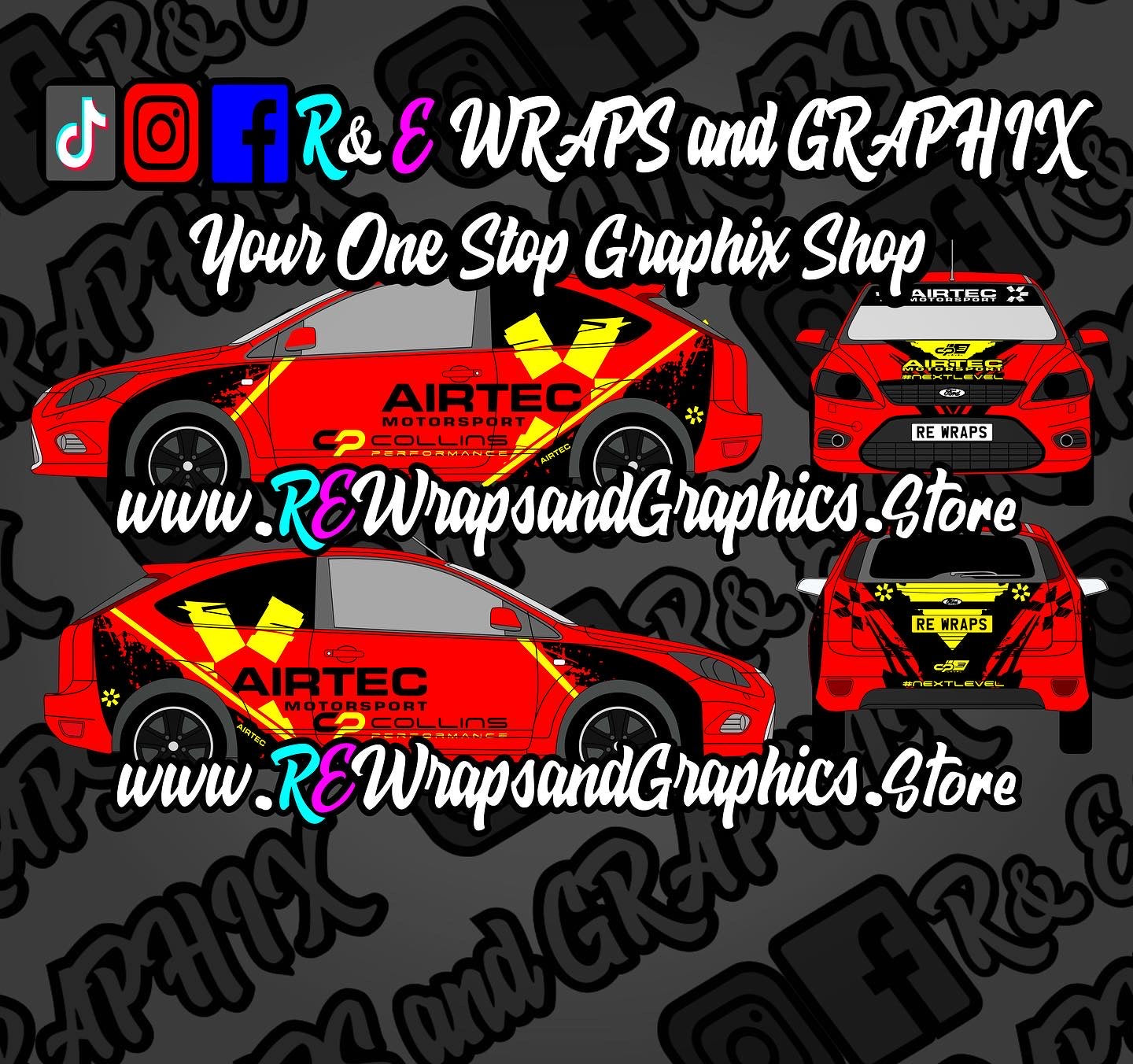 Ford Focus mk2 ST/RS Airtec / Collins Performance Graphic Kit