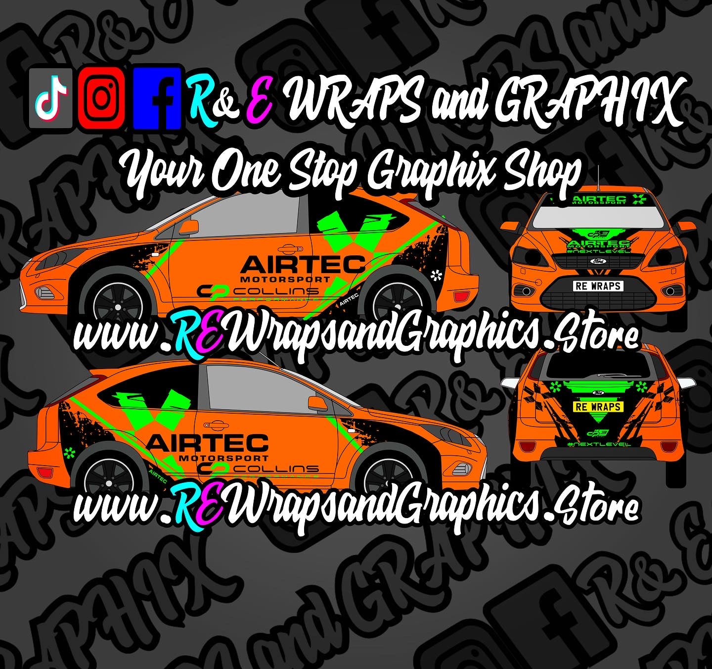 Ford Focus mk2 ST/RS Airtec / Collins Performance Graphic Kit