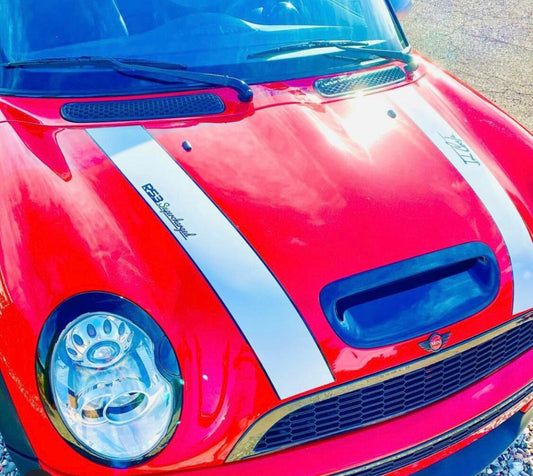 F0B3968B-E435-4C7E-AF06-2CF49E6D6A11 - R&E Wraps and Graphics LTD - Mini Cooper Bonnet Stripes - Bonnet stripe, cooper, mini