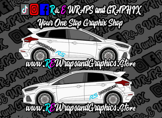 F131F130-0862-4422-9784-DA626615D6AE - R&E Wraps and Graphics LTD - Ford Focus RS Hoonigan Side Decals - Hoonigan
