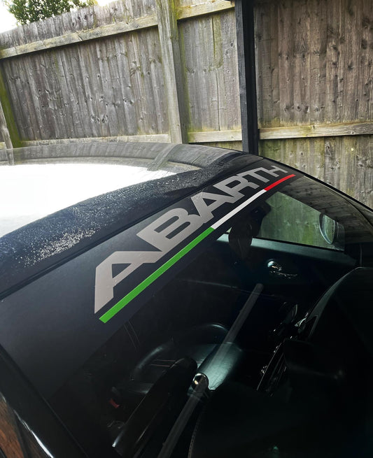 FB21E63C-4C8F-4F60-A887-1B42696B65BF - R&E Wraps and Graphics LTD - Fiat Abarth Sunstrip - fiat, FiatAbarth sunstrip, sunstrip, sunstrips
