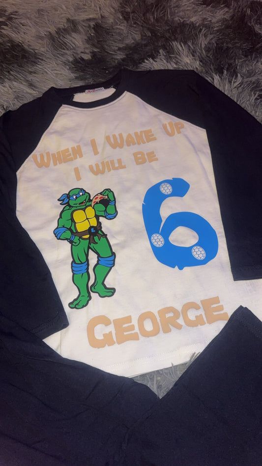Teenage Mutant Ninja Turtles Birthday Pyjamas | When I Wake Up I’ll Be