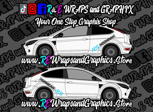 Ford Focus RS Hoonigan Side Decals