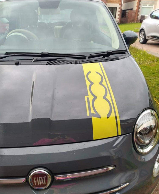 FullSizeRender_661063b1-b334-4471-b251-abbb1d41e2c1 - R&E Wraps and Graphics LTD - Fiat 500 Bonnet Stripes - abarth, bonnet decals, bonnet Stickers, Bonnet stripe, fiat 500