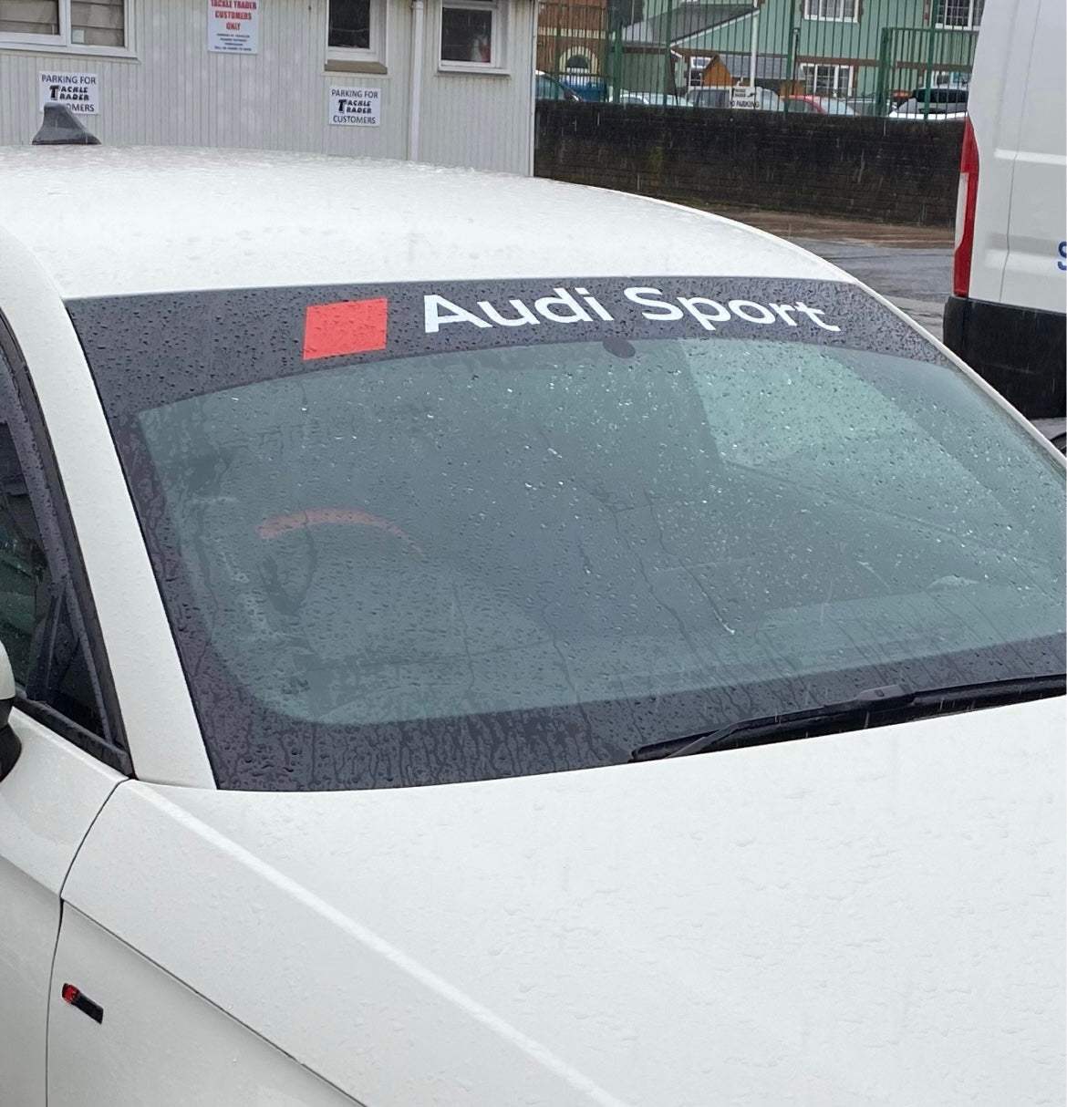 FullSizeRender_89b75c9d-d068-4fd4-84bf-a298df0fe38e - R&E Wraps and Graphics LTD - Audi Sport Sunstrip - Audi, audi sport, Audi sunstrip, Audi sunstrips, sunstrip