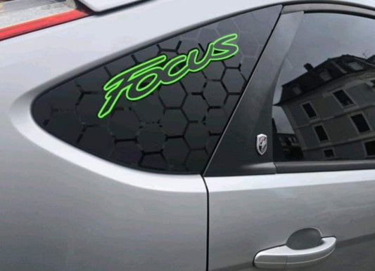 FullSizeRender_8c110220-a4b2-48f4-be21-cabb437926d1 - R&E Wraps and Graphics LTD - Honey Comb Focus ST MK2 Side Window Stickers(5-door) - honey comb, side window decals, st window decals, stickers