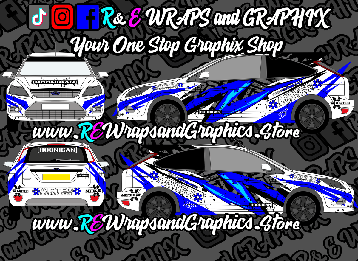 IMG-0238 - R&E Wraps and Graphics LTD - Ford Focus ST/RS Airtec Graphic Kit - airtec, airtec graphic kit, AIRTEC motorsport, ford, ford fiesta, ford focus, ford focus graphic kit, ford focus graphic kits, ford focus rs graphic kit, ford focus st, ford focus st graphic kits, Ford Graphic Kits