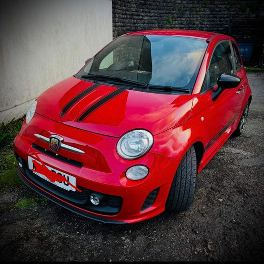 IMG-0748 - R&E Wraps and Graphics LTD - Fiat 500 Bonnet Stripes - abarth, bonnet decals, bonnet Stickers, Bonnet stripe, fiat 500