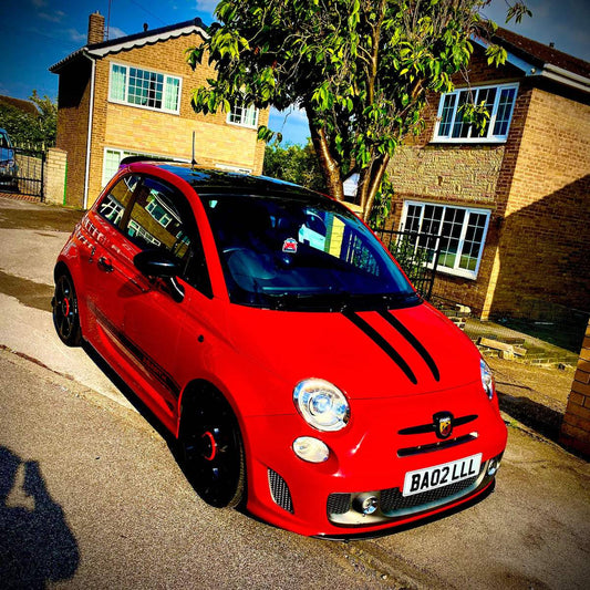 IMG-0749 - R&E Wraps and Graphics LTD - Fiat 500 Bonnet Stripes - abarth, bonnet decals, bonnet Stickers, Bonnet stripe, fiat 500