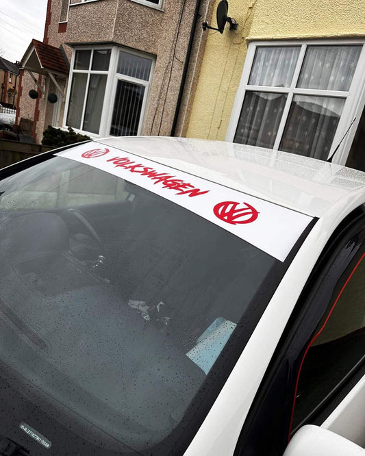 IMG-0812 - R&E Wraps and Graphics LTD - Volkswagen brushed font Sunstrip - sunstrip, Volkswagen, VW