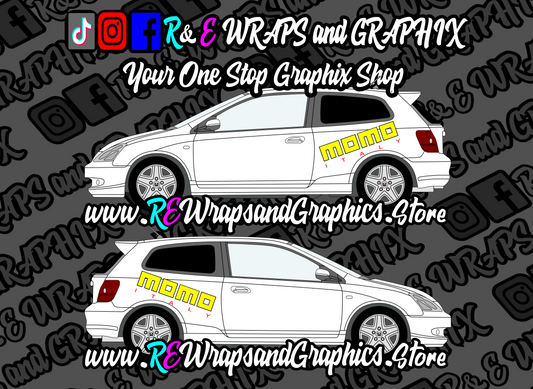 Honda Civic Momo Side Decals