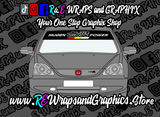 MugenDRAFT1 - R&E Wraps and Graphics LTD - Mugen Power Sunstrip - Mugen, mugen power, mugen r, mugen r sunstrip, sunstrip, sunstrips
