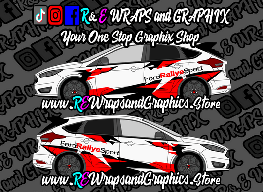 RalleSprotfocusDESIGN_eca40425-ce57-4741-a13f-ec2c5f687593 - R&E Wraps and Graphics LTD - Ford Focus ST/RS MK3 Rallye Sport Graphic Kit - ford, ford focus, ford focus st, Ford Graphic Kits, ford rallye sport