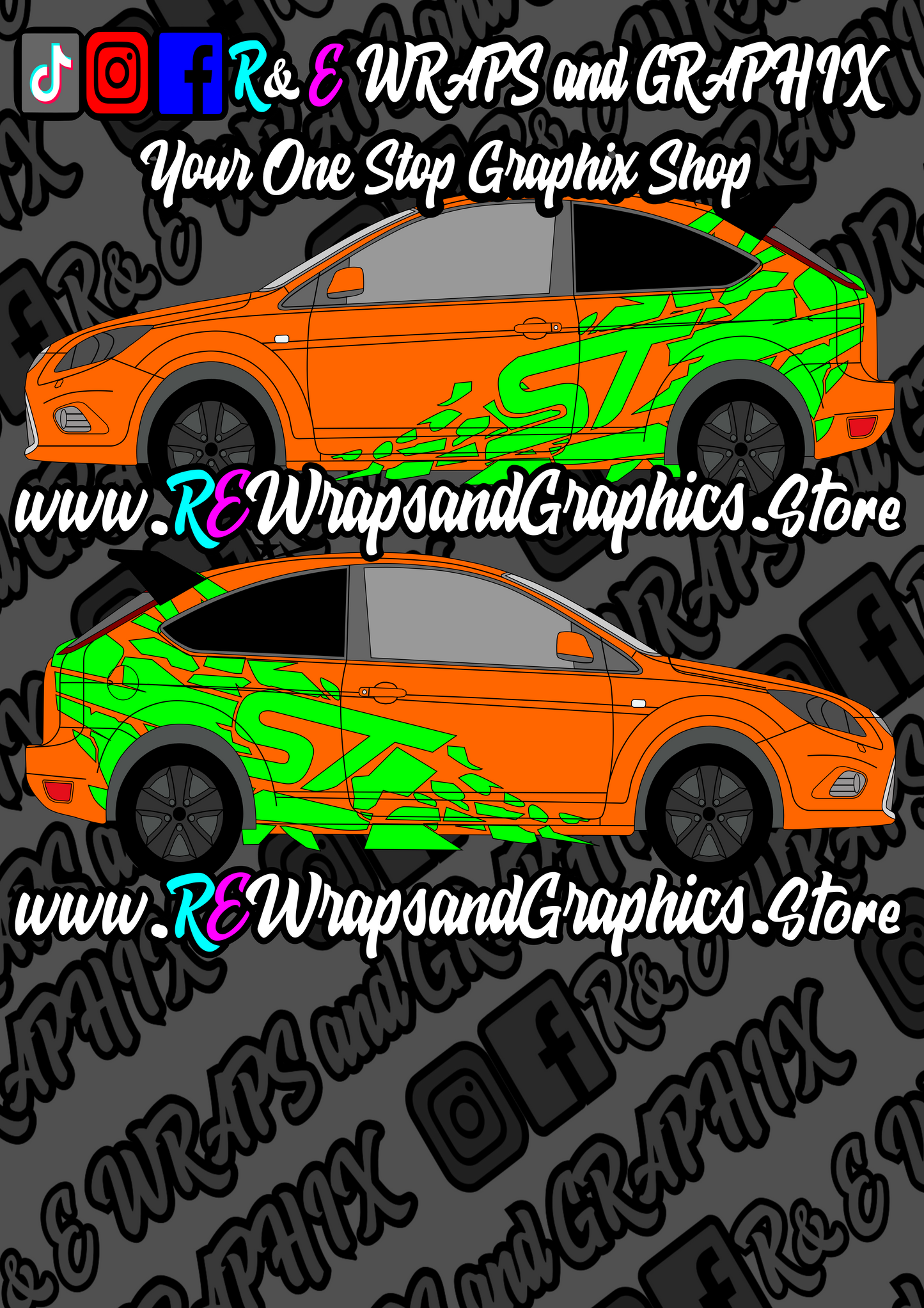 Ford Focus ST MK2 ST Graphic Kit