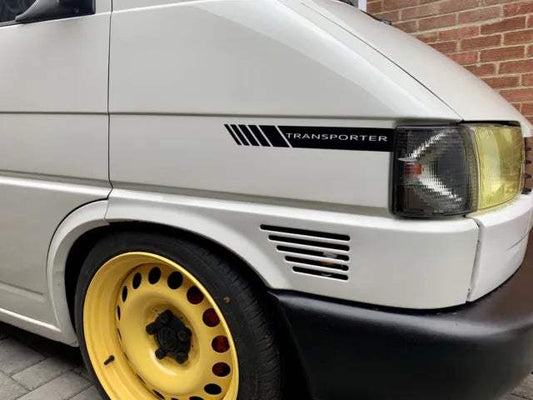 Transporter-text-For-VW-T4-T5-T6-Front - R&E Wraps and Graphics LTD - Volkswagen T4 Transporter Side Wing Decals - transporter, Volkswagen, volkswagen t5, volkswagen transporter, vw