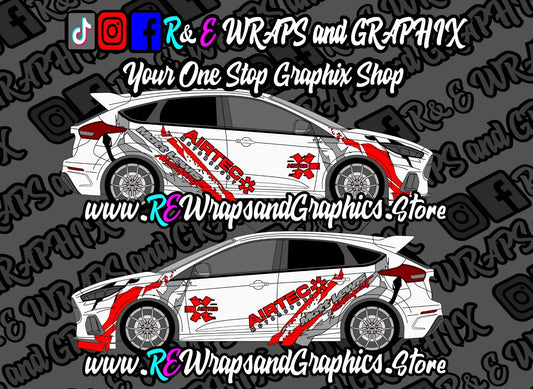a5e99a7c-b689-41d0-a2b4-c31c54280a7e - R&E Wraps and Graphics LTD - Ford Focus mk3 ST/RS Tiger Stripe/ Matt Lewis/ Airtec Graphic Kit - airtec, airtec graphic kit, AIRTEC motorsport, ford, Ford Graphic Kits, graphic kit, matt lewis motorsport, mountune graphic kit, tiger stripe kit, tiger stripes