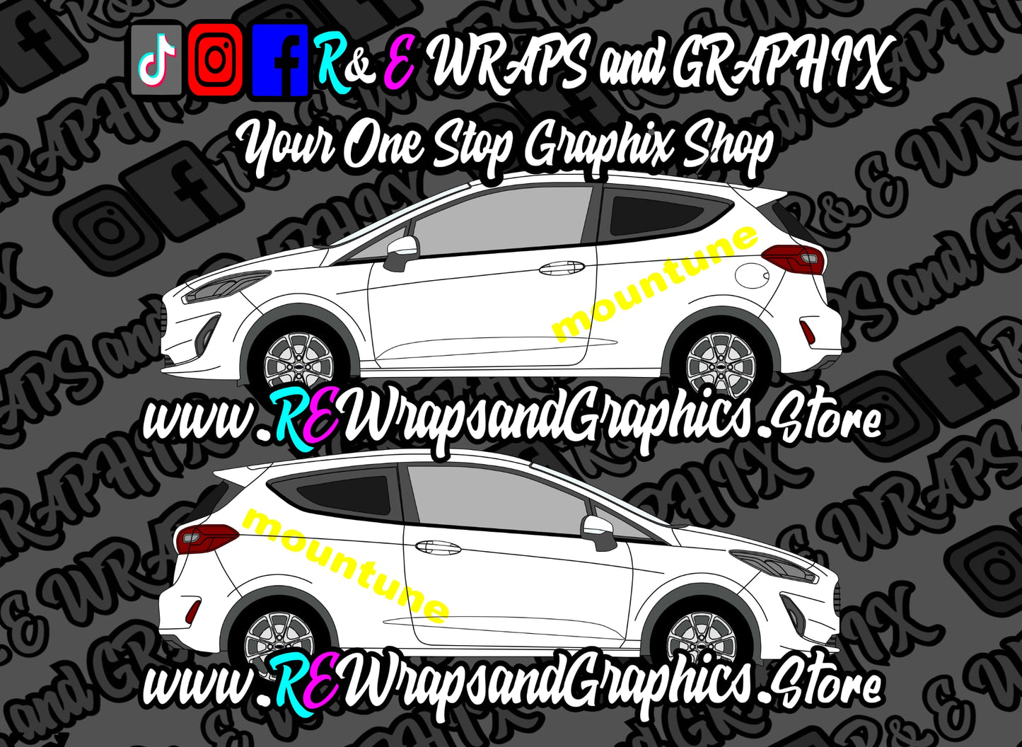 Ford Fiesta Mountune Side Decals