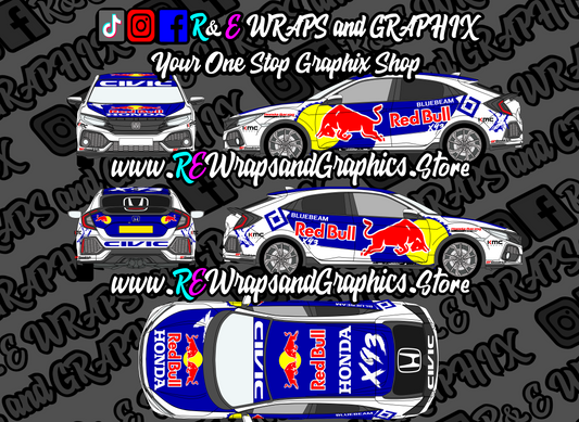 Honda Civic Type-R RedBull Graphic Kit
