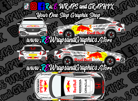 Honda Civic Type-R RedBull Graphic Kit