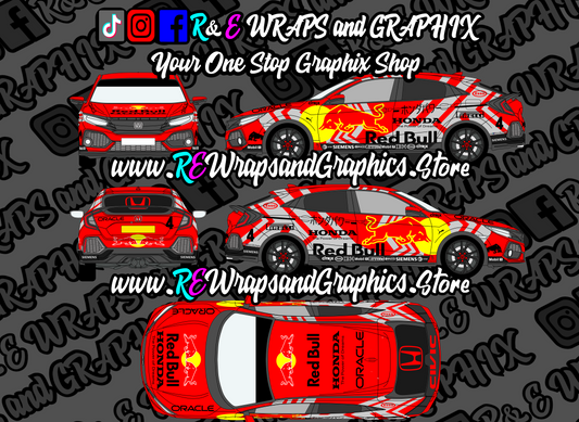 Honda Civic Type-R RedBull Graphic Kit