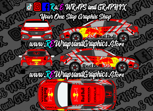 civic2017-22redbullzigzagpreviewred - R&E Wraps and Graphics LTD - Honda Civic Type-R RedBull Graphic Kit - civic, graphic kits, honda, Honda graphic kits, honda rally kit, Honda type r, Honda type r graphic kits, type r