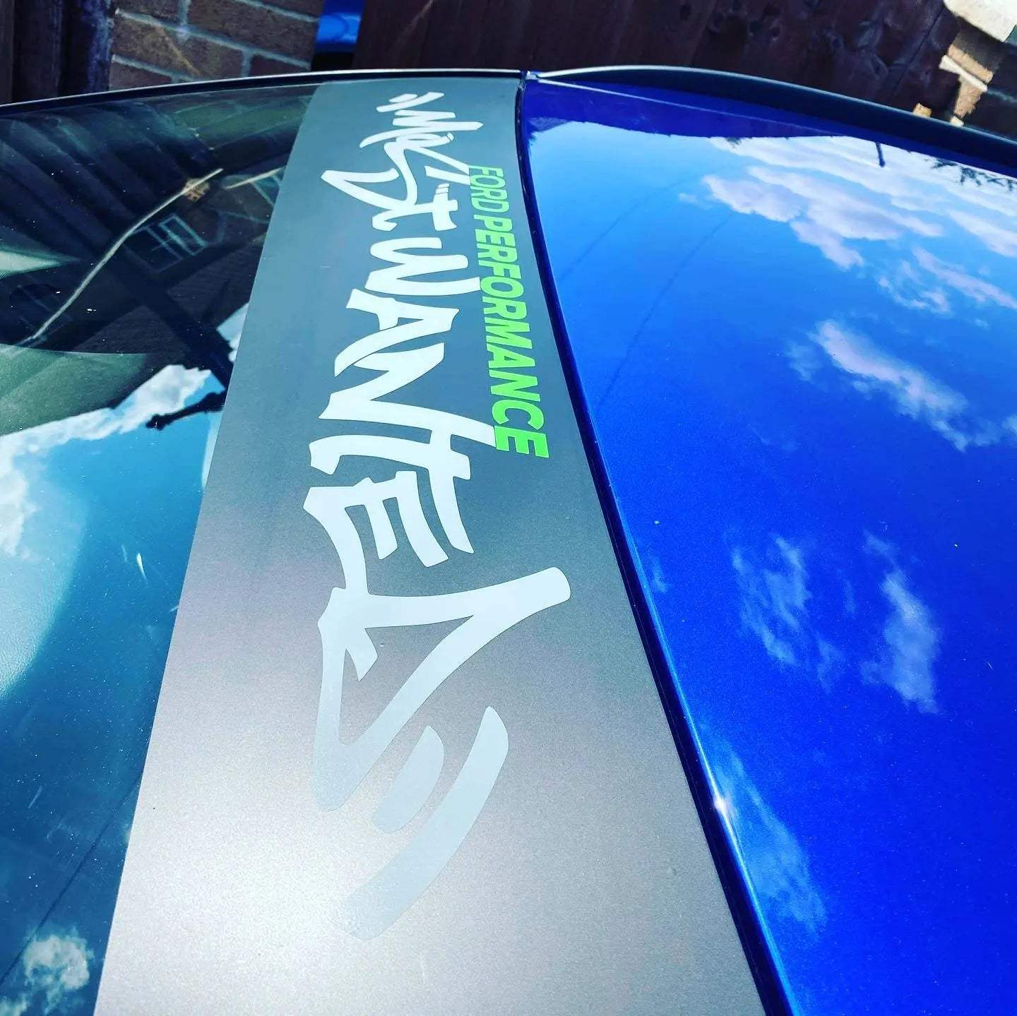 custom-sunstrip - R&E Wraps and Graphics LTD - Ford Performance Need For Speed Most Wanted Sunstrip - Ford performance, ford performance most wanted sunstrip, ford performance sunstrip, most wanted sunstrip, Need For Speed Most Wanted, sunstrip, sunstrips