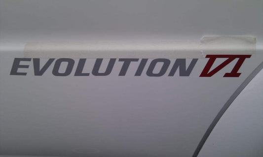 decal - R&E Wraps and Graphics LTD - Mitsubishi Evolution 6 replacement side Decals - EVOLUTION, Evolution IV, Lancer, mitsubishi, Mitsubishi Evolution VI, Mitsubishi Lancer, small stickers, stickers