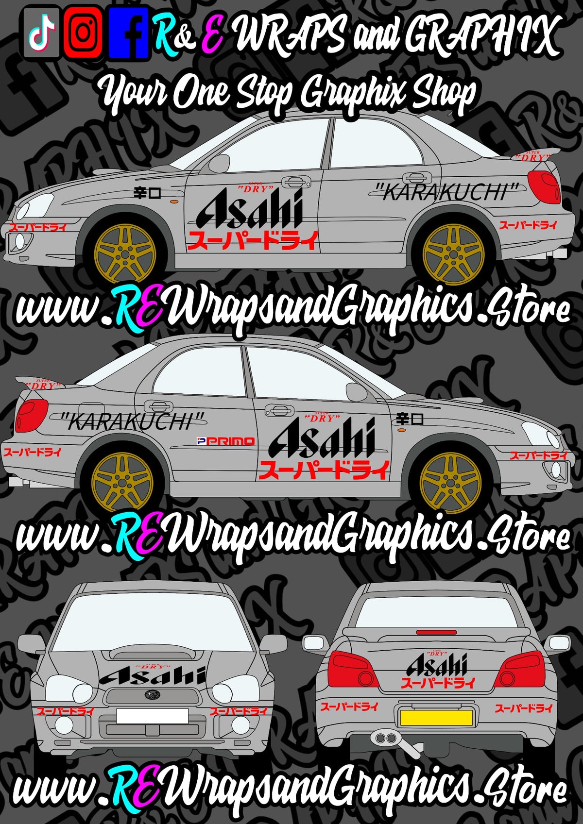 Subaru Impreza Redbull Rennwagen-Grafikkit
