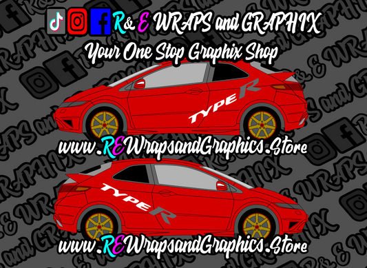 Honda Civic Type R Side Decals