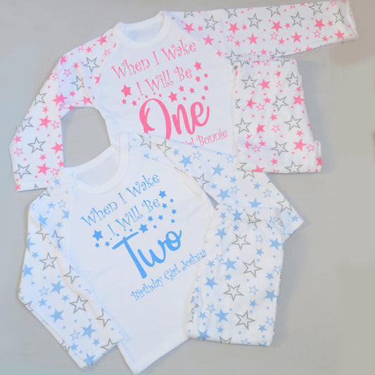 Personalised When I Wake Up Birthday Shorts Pyjama Set