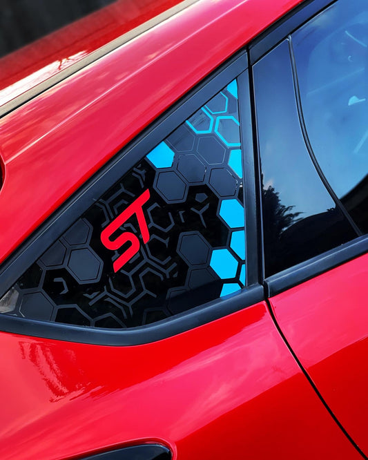 Honey Comb Focus ST MK3 Side Window Stickers