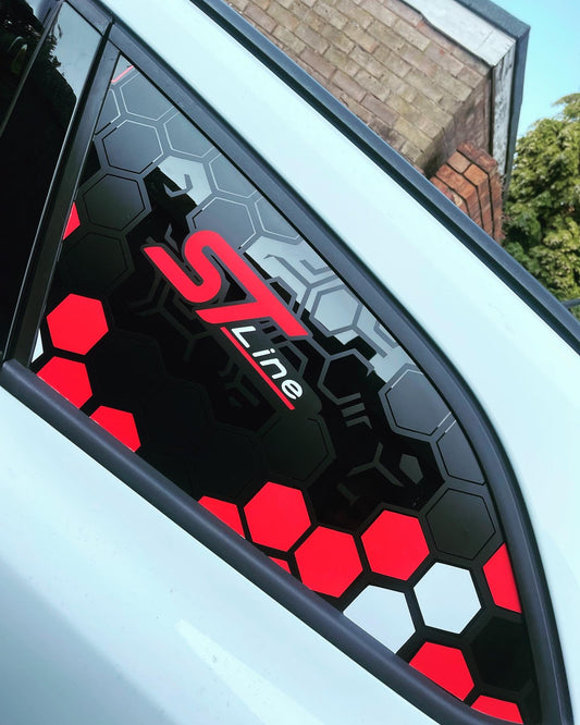 Ford Focus Estate ST Line Honey Comb Window Stickers
