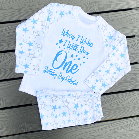Personalised When I Wake Up Birthday Shorts Pyjama Set