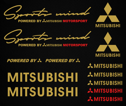Mitsubishi Sports Mind sticker set