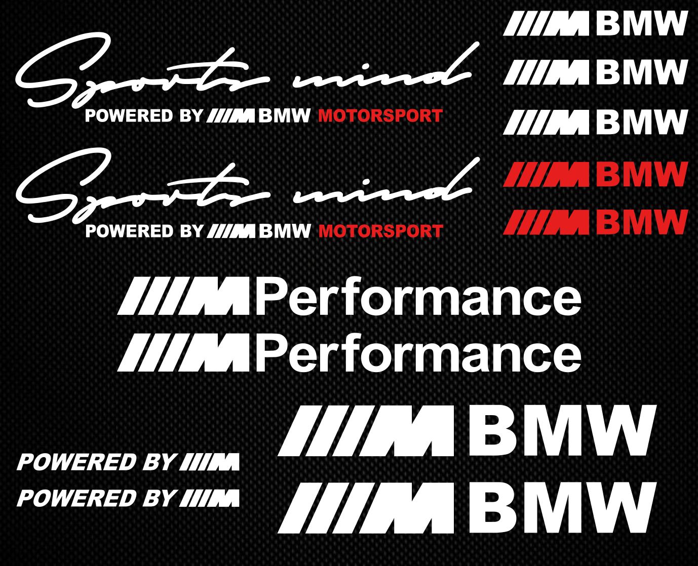 BMW Sports Mind sticker set