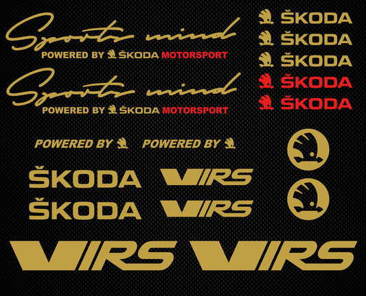 Skoda VRS Sports Mind sticker set