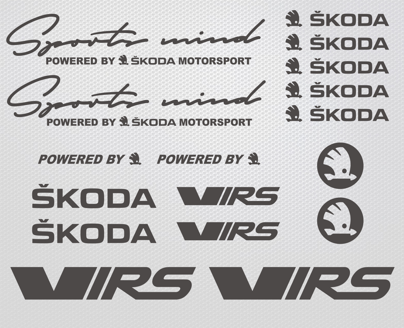 Skoda VRS Sports Mind sticker set