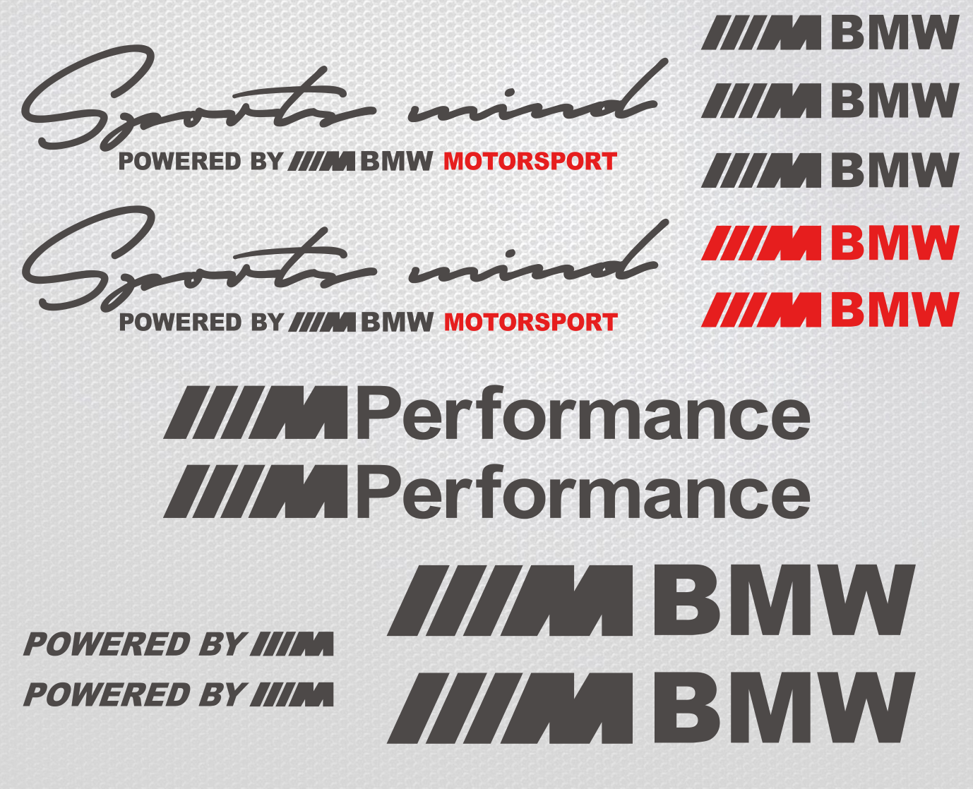 BMW Sports Mind sticker set