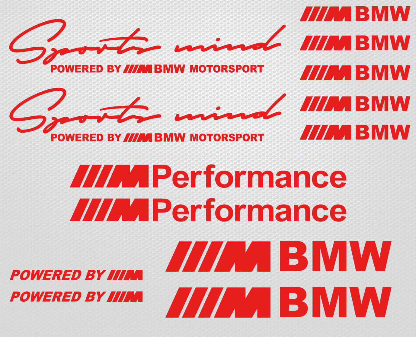 BMW Sports Mind sticker set