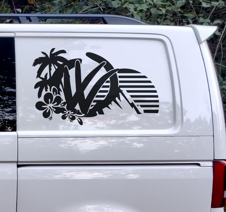 Volkswagen T5 Sunset Panel Decals x2