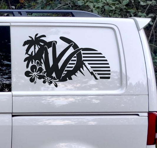 Volkswagen T5 Sunset Panel Decals x2